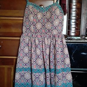Boho summer dress, cuteteal pink mandala patterns.